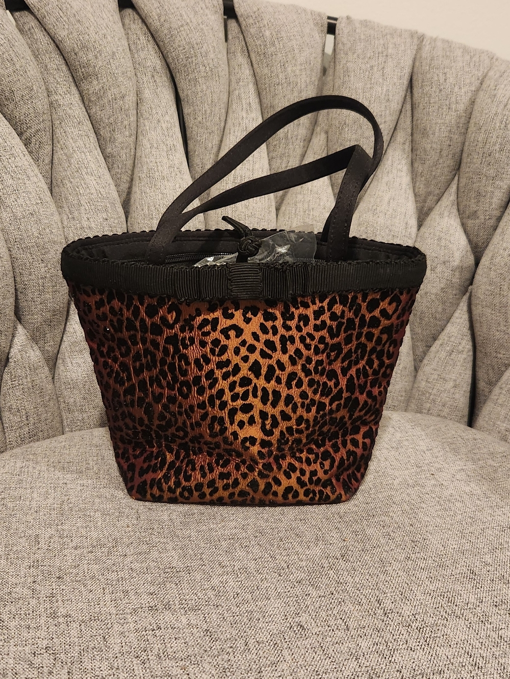 Angelica Leopard-Print Tote in Brown and Black